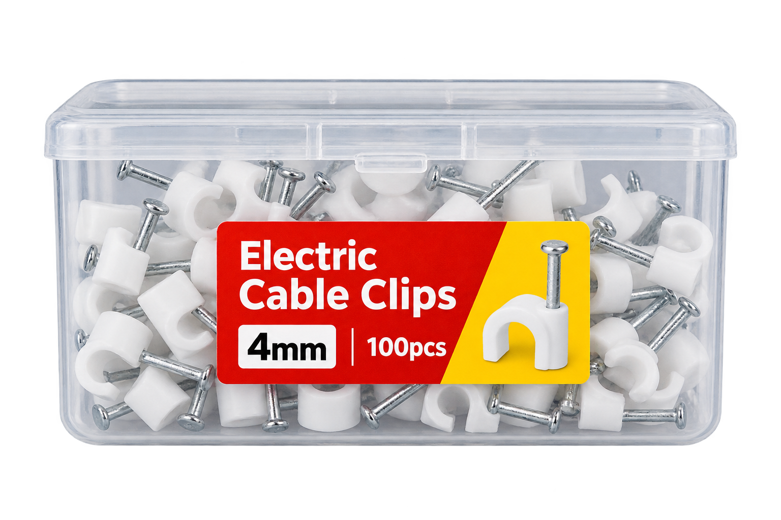 Electric Cable Clip 4mm - Box