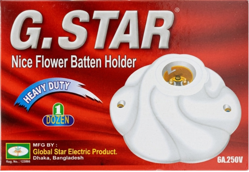 G-Star Nice Flower Batten Holder (Screw Type)