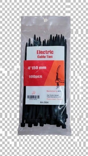 Electric Cable Tie Black 150mm
