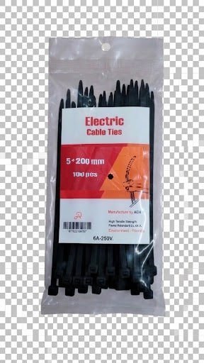 Electric Cable Tie Black 200mm